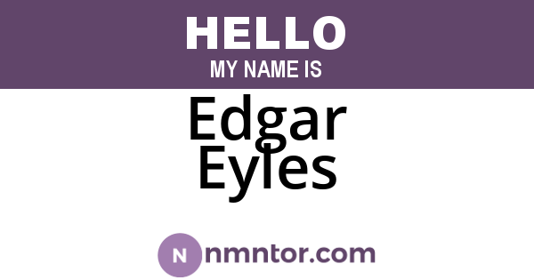 Edgar Eyles