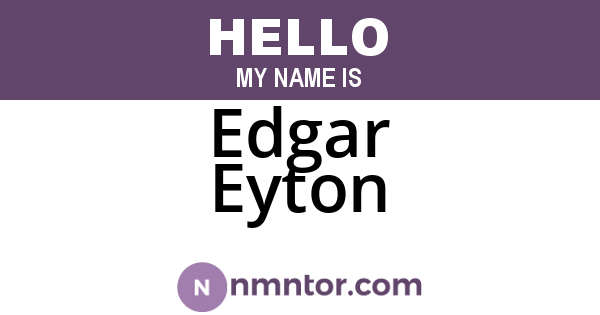 Edgar Eyton
