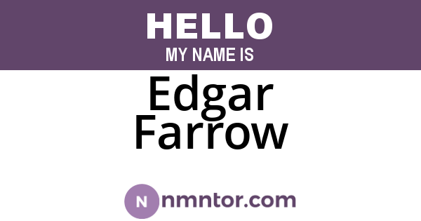 Edgar Farrow
