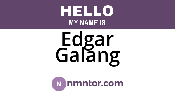 Edgar Galang