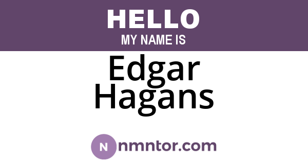 Edgar Hagans
