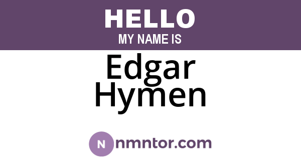 Edgar Hymen