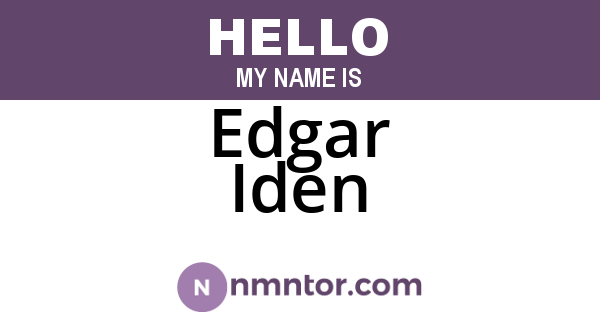 Edgar Iden