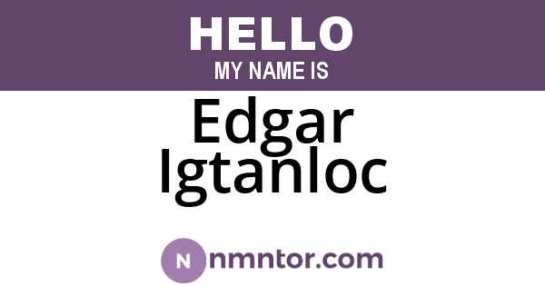 Edgar Igtanloc