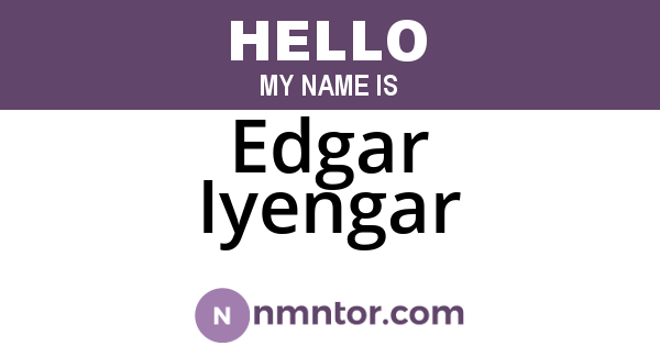 Edgar Iyengar