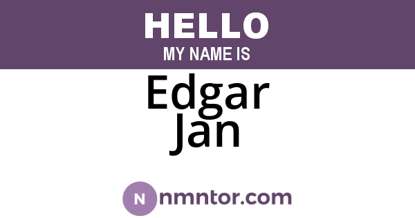 Edgar Jan
