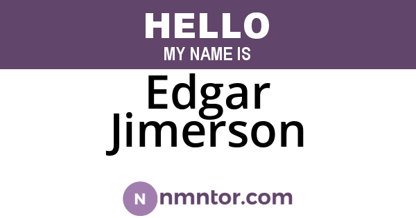 Edgar Jimerson