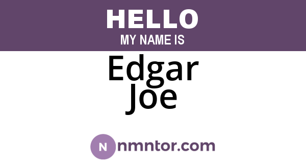 Edgar Joe