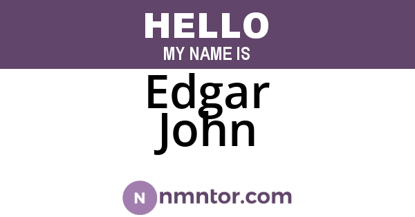 Edgar John