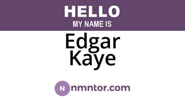 Edgar Kaye