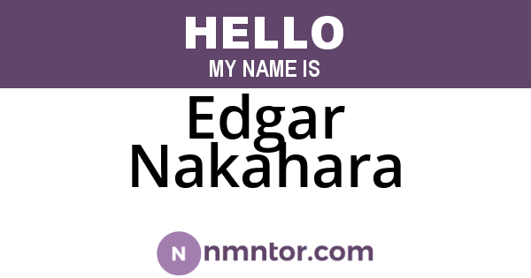 Edgar Nakahara