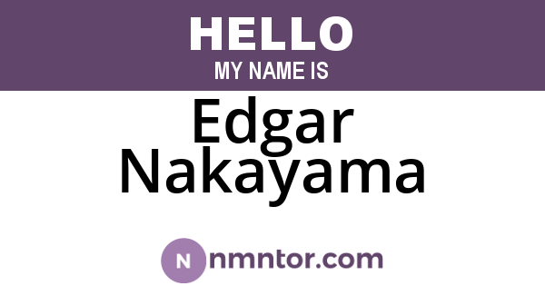 Edgar Nakayama