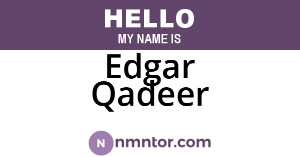 Edgar Qadeer