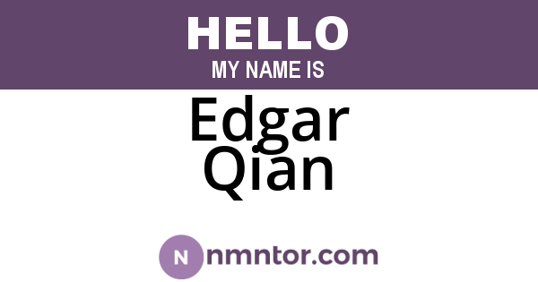 Edgar Qian