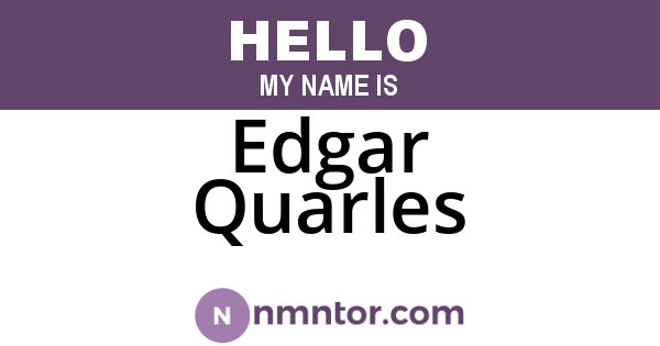 Edgar Quarles