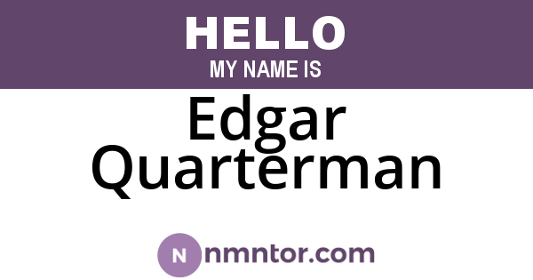 Edgar Quarterman
