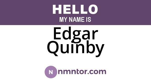 Edgar Quinby