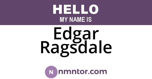 Edgar Ragsdale