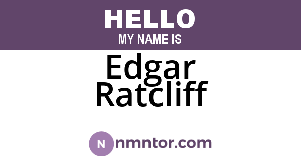 Edgar Ratcliff