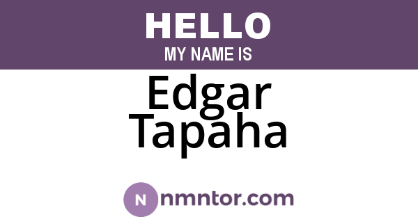 Edgar Tapaha