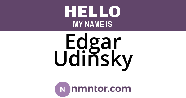 Edgar Udinsky