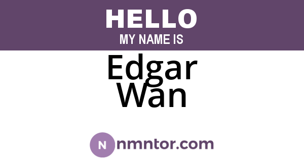 Edgar Wan
