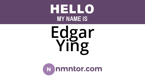 Edgar Ying