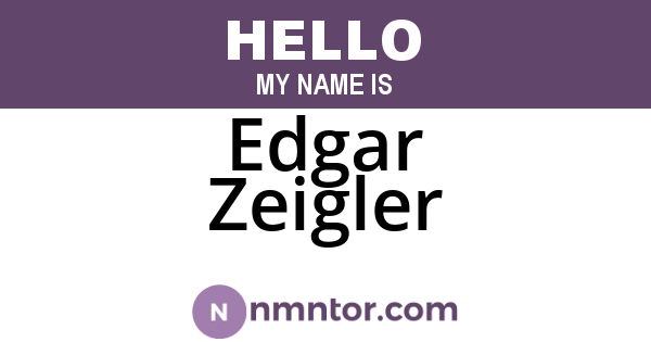 Edgar Zeigler