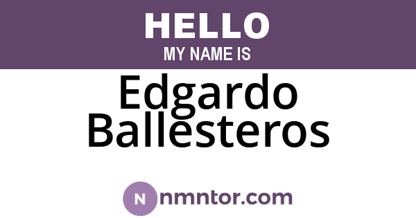 Edgardo Ballesteros
