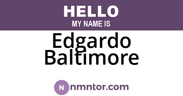Edgardo Baltimore