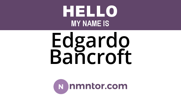Edgardo Bancroft