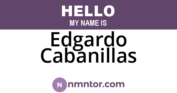 Edgardo Cabanillas