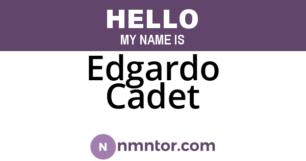 Edgardo Cadet