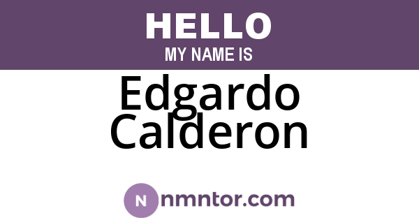Edgardo Calderon