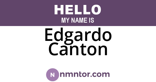 Edgardo Canton