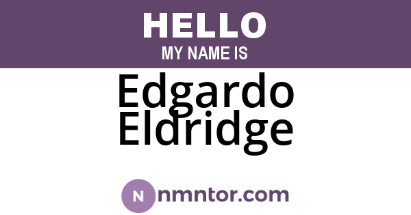 Edgardo Eldridge
