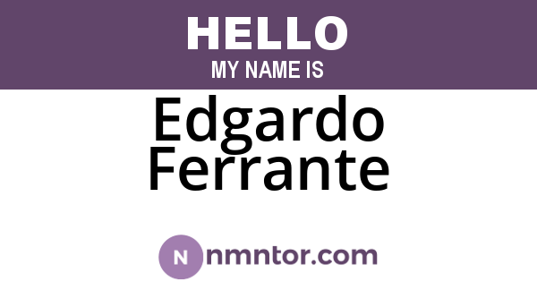 Edgardo Ferrante