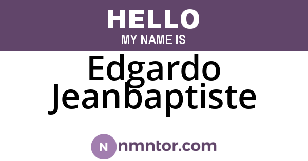 Edgardo Jeanbaptiste