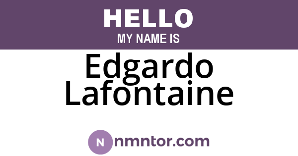 Edgardo Lafontaine
