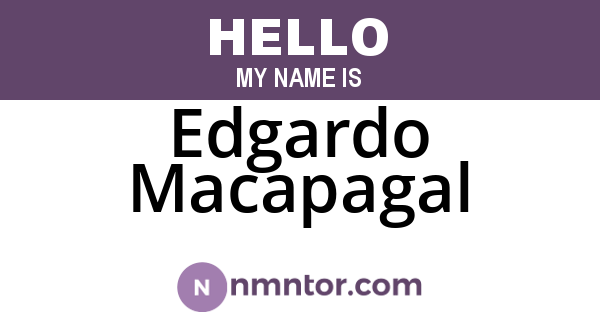 Edgardo Macapagal