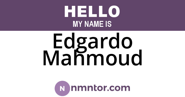Edgardo Mahmoud