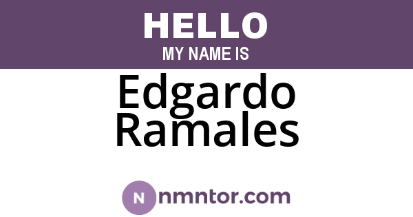 Edgardo Ramales