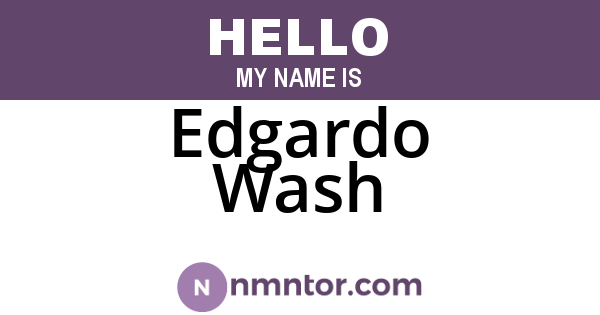 Edgardo Wash