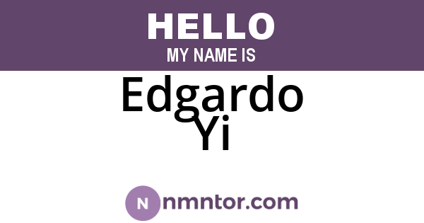 Edgardo Yi