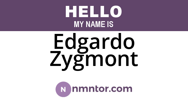 Edgardo Zygmont