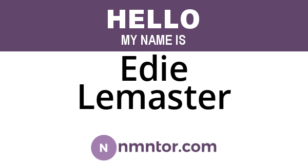 Edie Lemaster