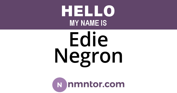 Edie Negron