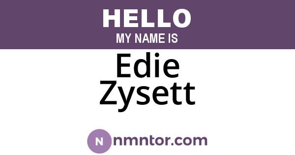 Edie Zysett