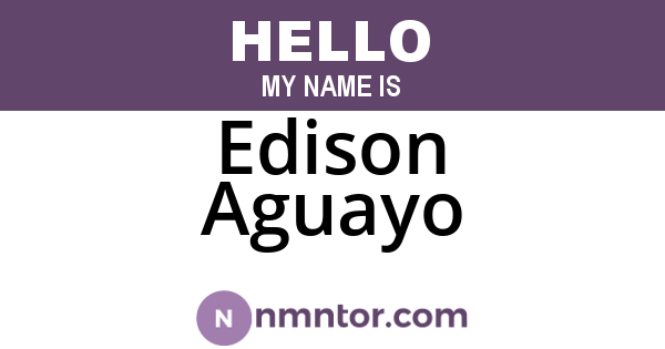 Edison Aguayo