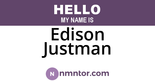 Edison Justman